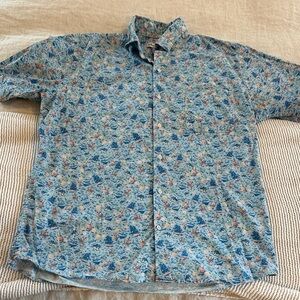 Peter Millar Men’s M Blue Button Down Shirt